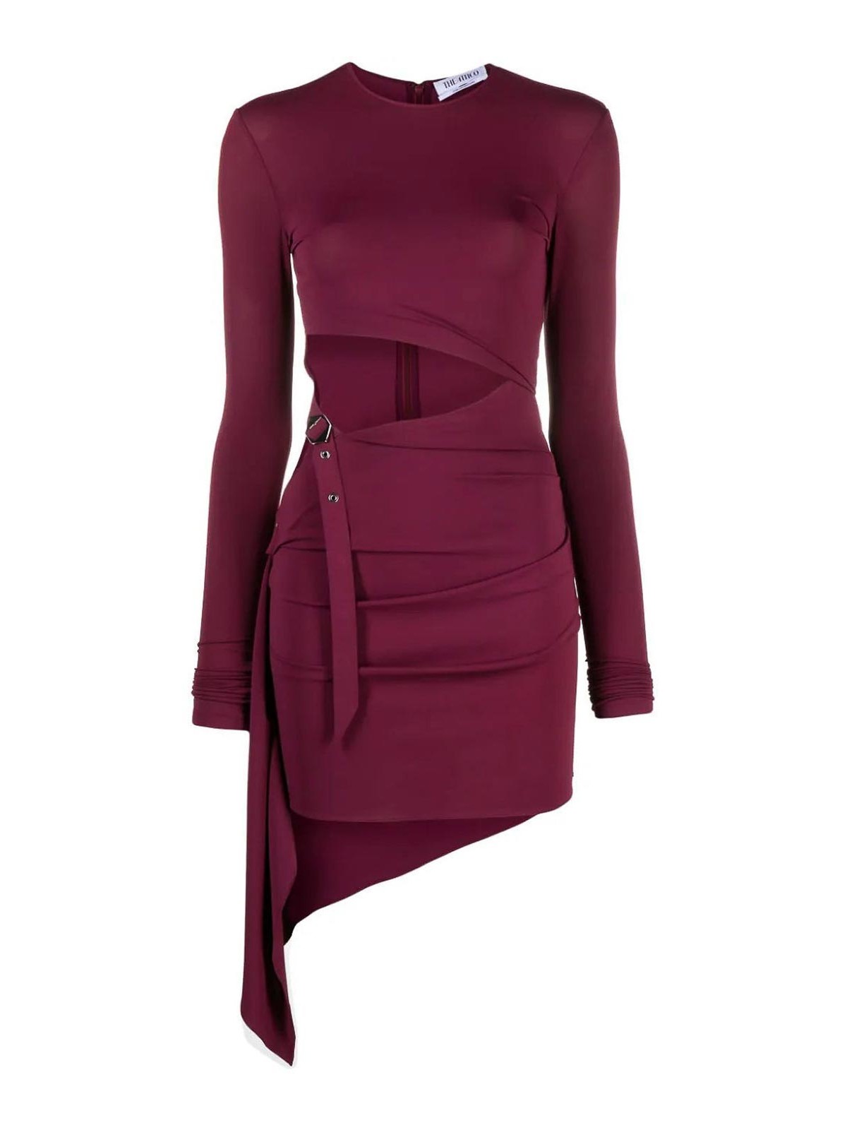 Shop Attico Cut-out Short Dress In Purple