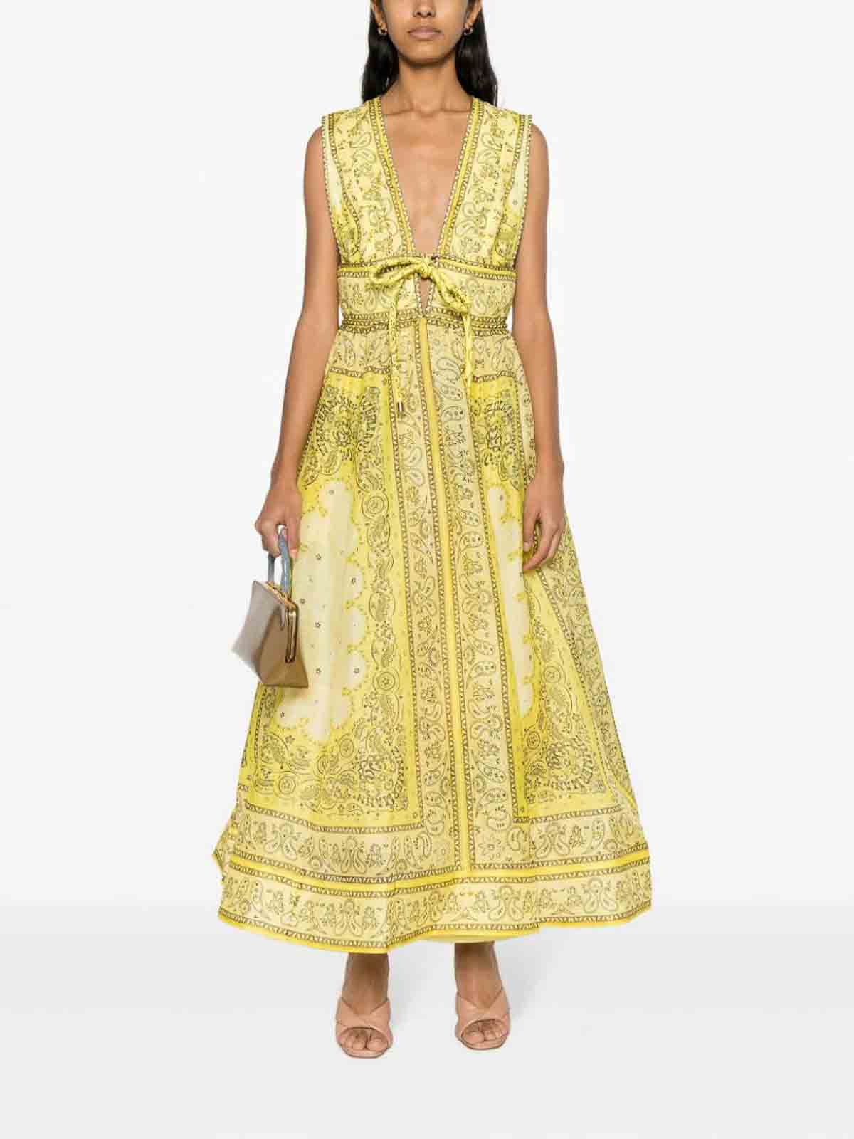 Shop Zimmermann Yellow Evening Dress