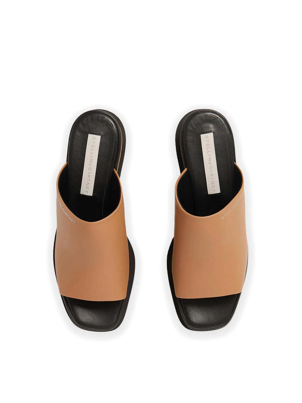 Shop Stella Mccartney 80mm Platform Sneak-elyse Sandals In Beige