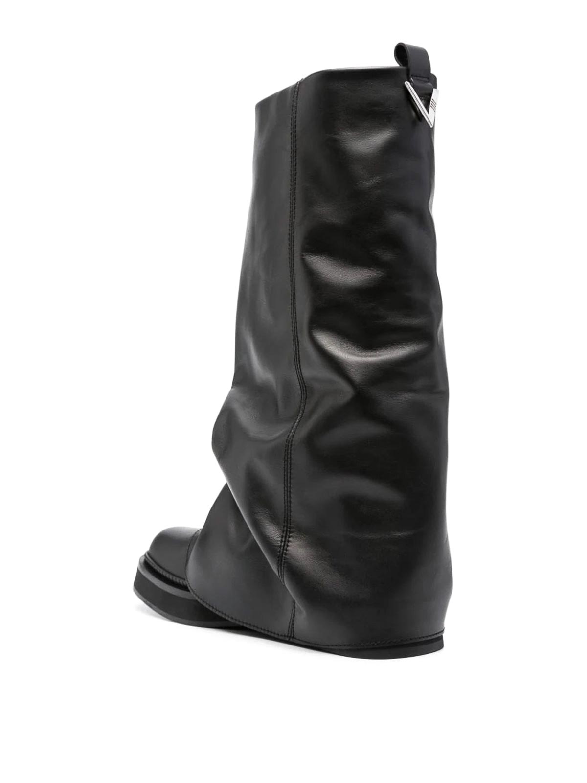 Shop Attico Robin Leather Boots In Black