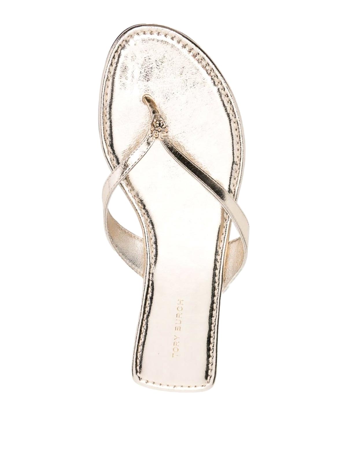 Shop Tory Burch Sandals In Gold