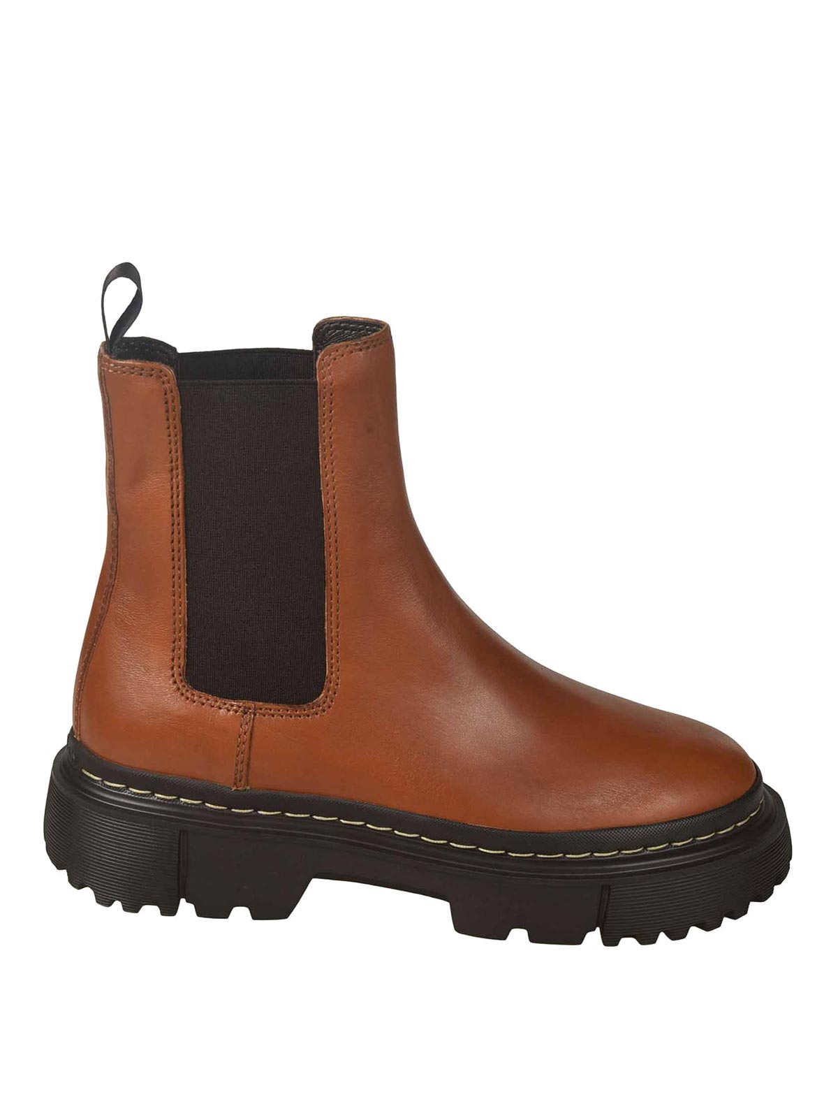 Hogan Chelsea Ankle Boots In Brown