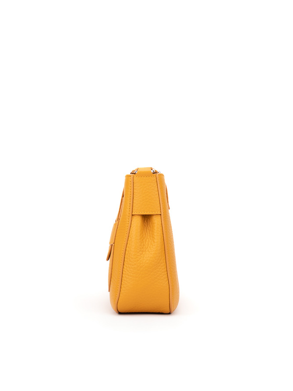 Orciani Dama soft midi bag in leather Dark Yellow B02127SOFAMB