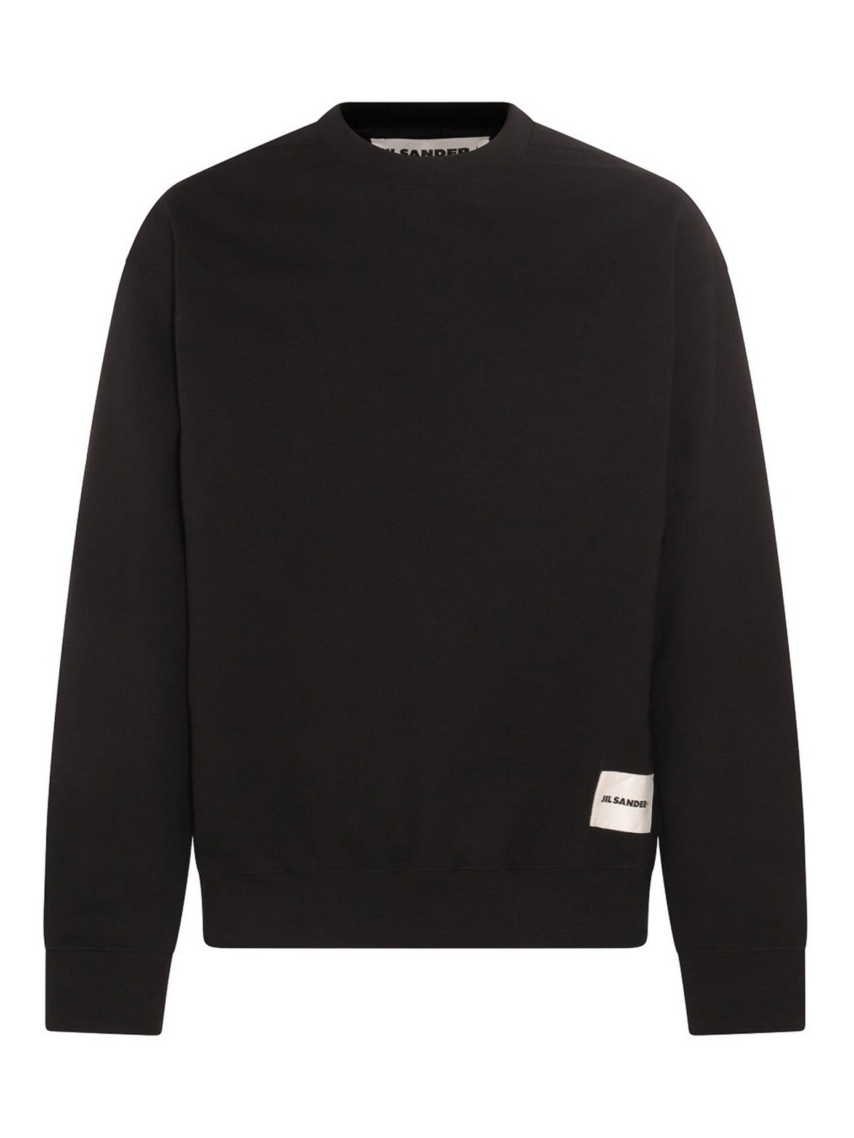 Shop Jil Sander Black Cotton Sweatshirt