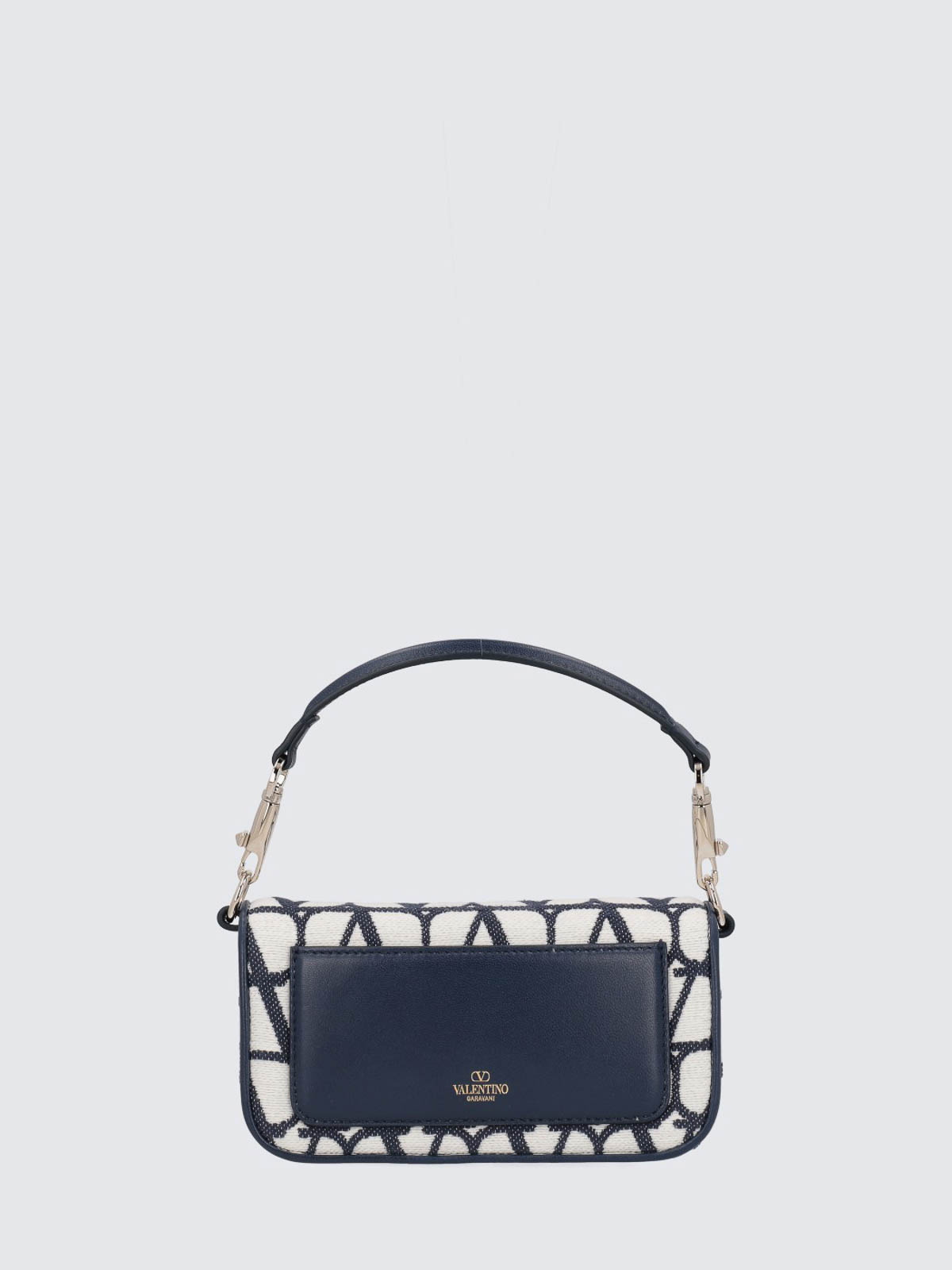 VALENTINO正規品/送料/関税込み Rocco Toile Ecograph Cross Bag Toile Iconographe leather-trimmed crossbody bag in pink