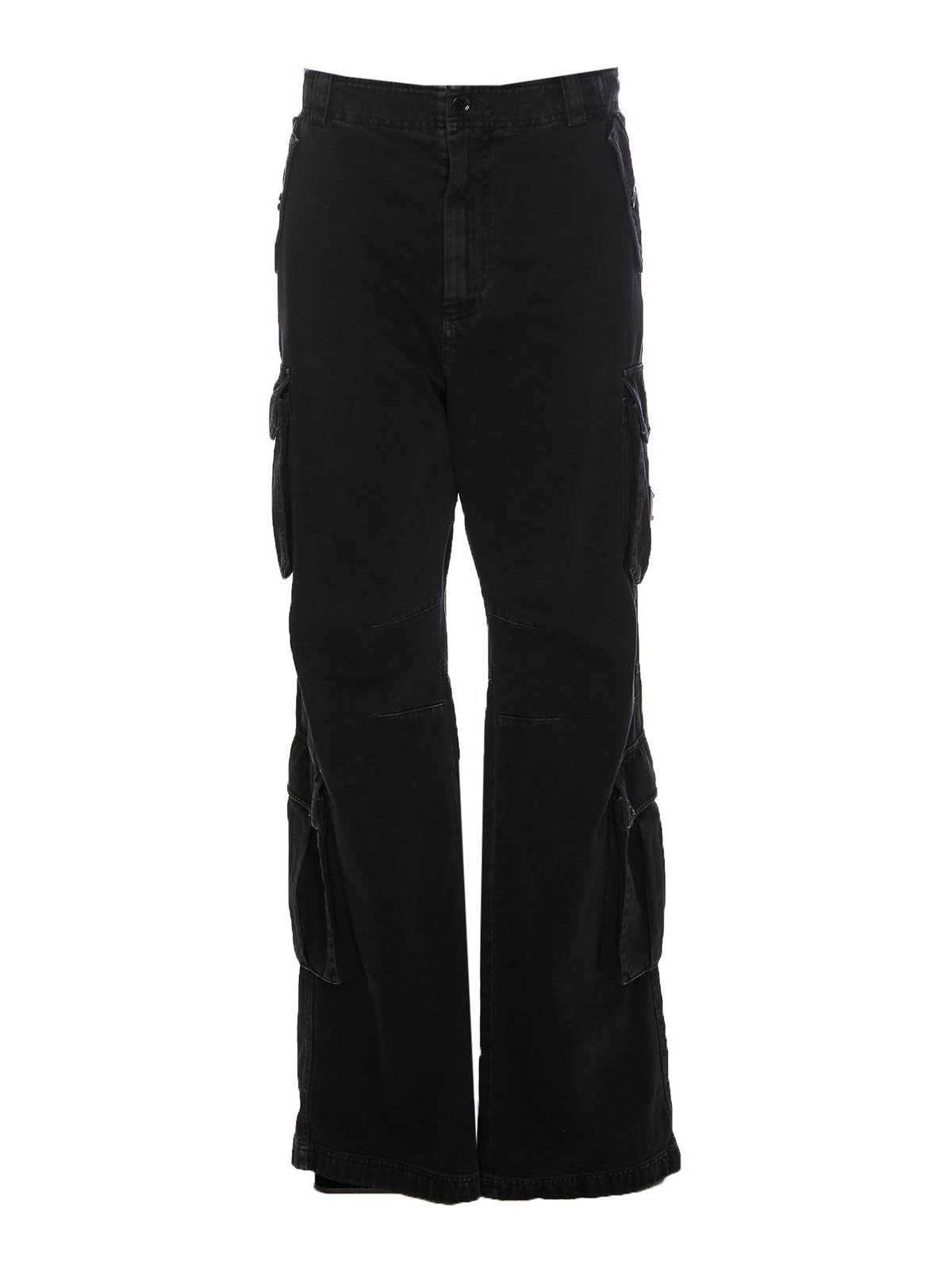 Dolce & Gabbana Black Cotton Cargo Jogger Sweatpants Pants