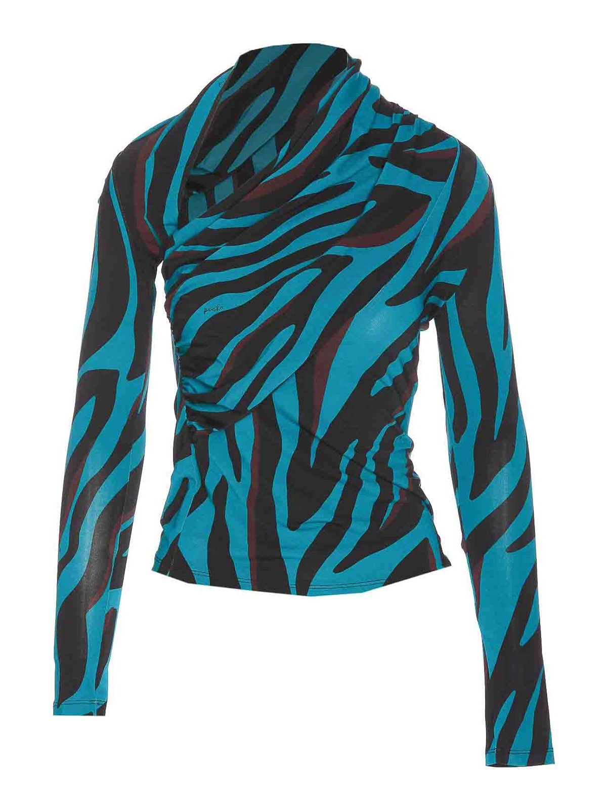 Pinko Mitsuko long sleeves top - Blue - Women | 102363A1B9VNB