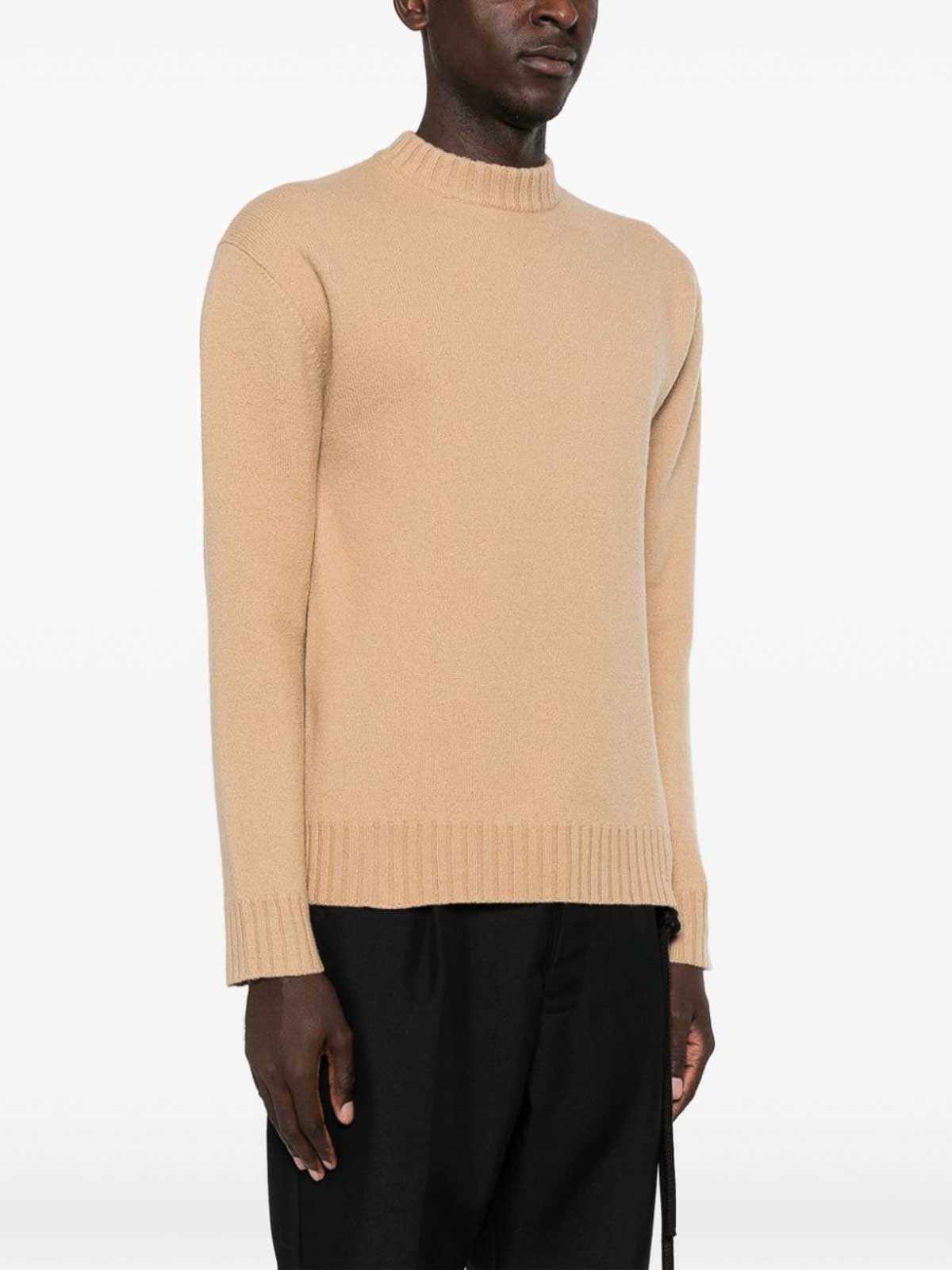 The Ribbed Knit Crew Neck Sweater | Cream