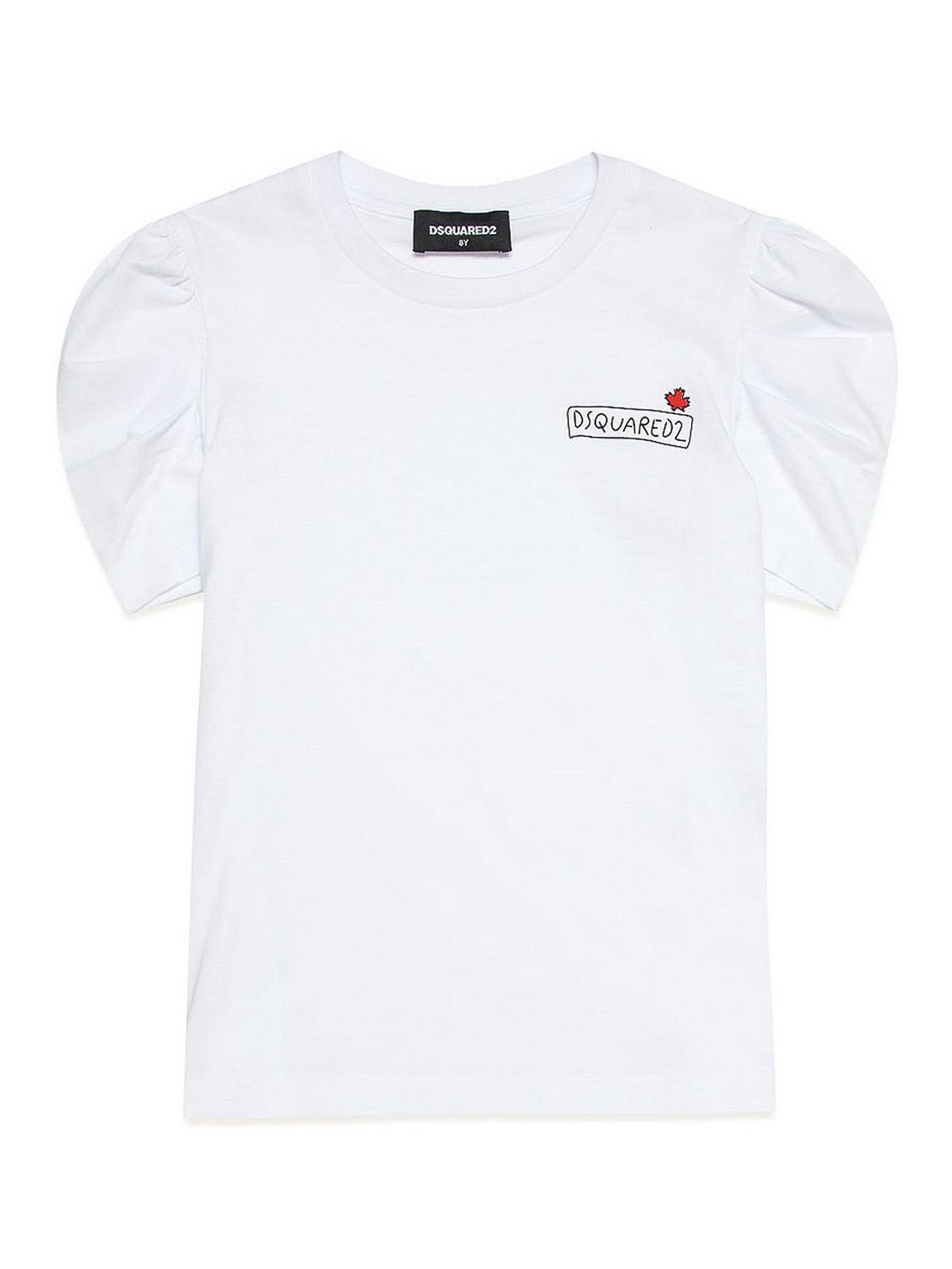 Dsquared2 Kids' White Half Sleeve T-shirt