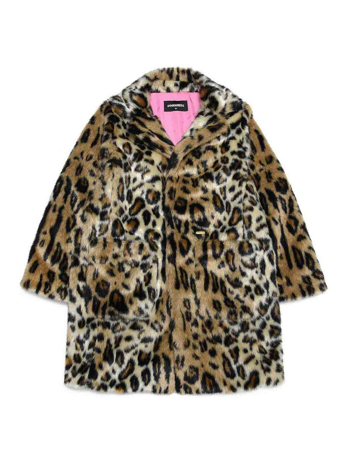 Short coats Dsquared2 Spotted teddy bear coat DQ1171D0A0WD2J374F