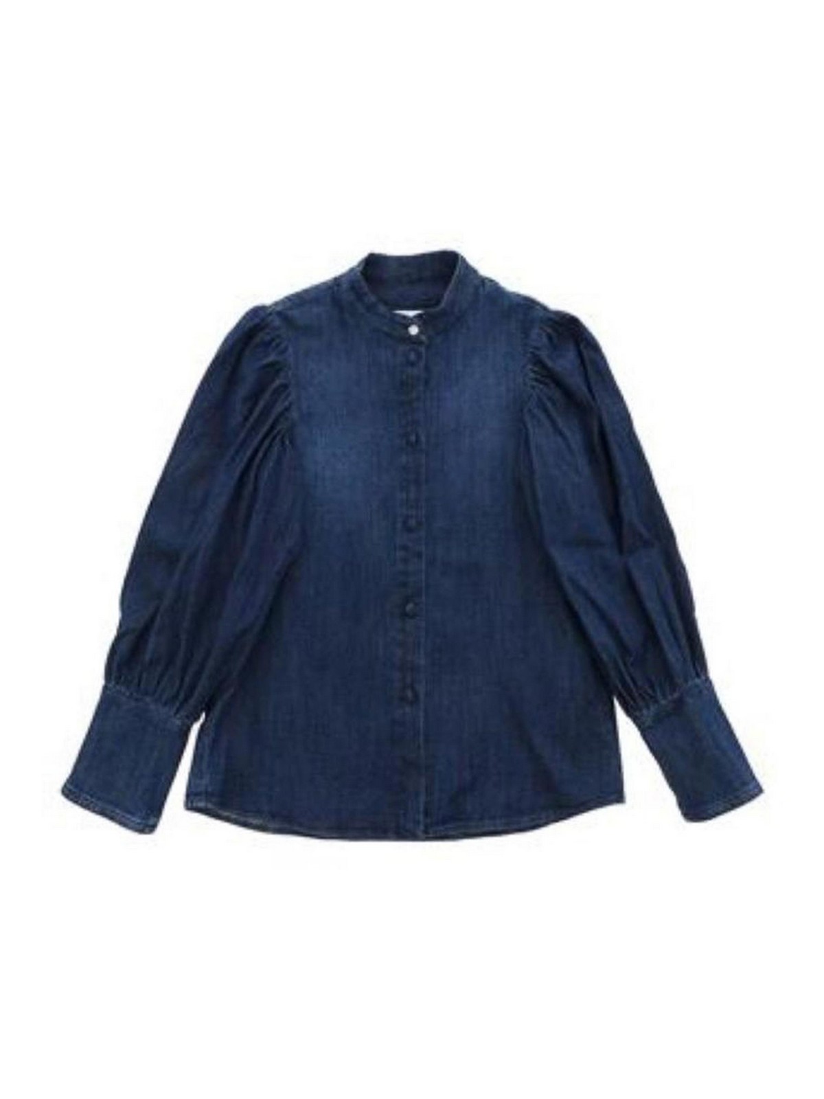 Dondup Kids' Long Cuff Denim Shirt In Blue