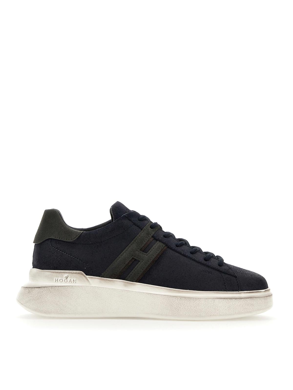 Hogan Leather Sneakers In Negro