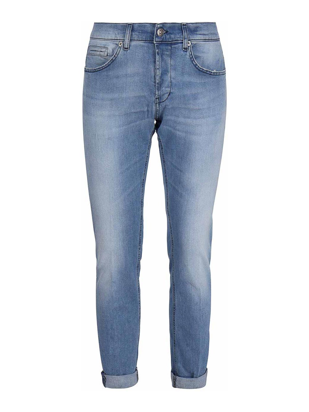 Shop Dondup Skinny George Jeans In Stretch Denim In Blue