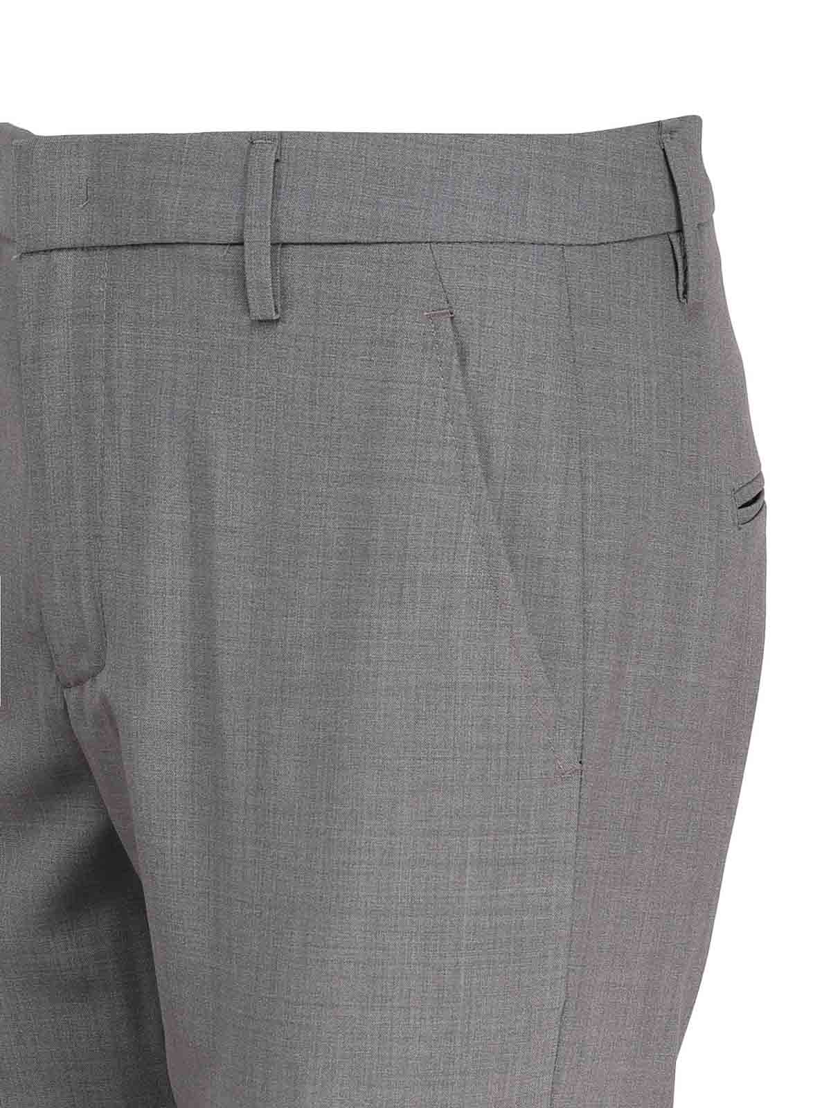 Shop Dondup Straight Trousers In Grey