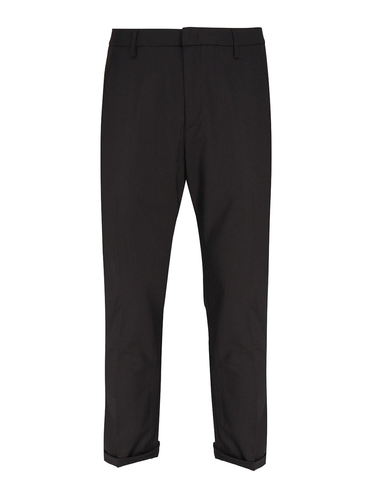 Dondup Straight Trousers In Black