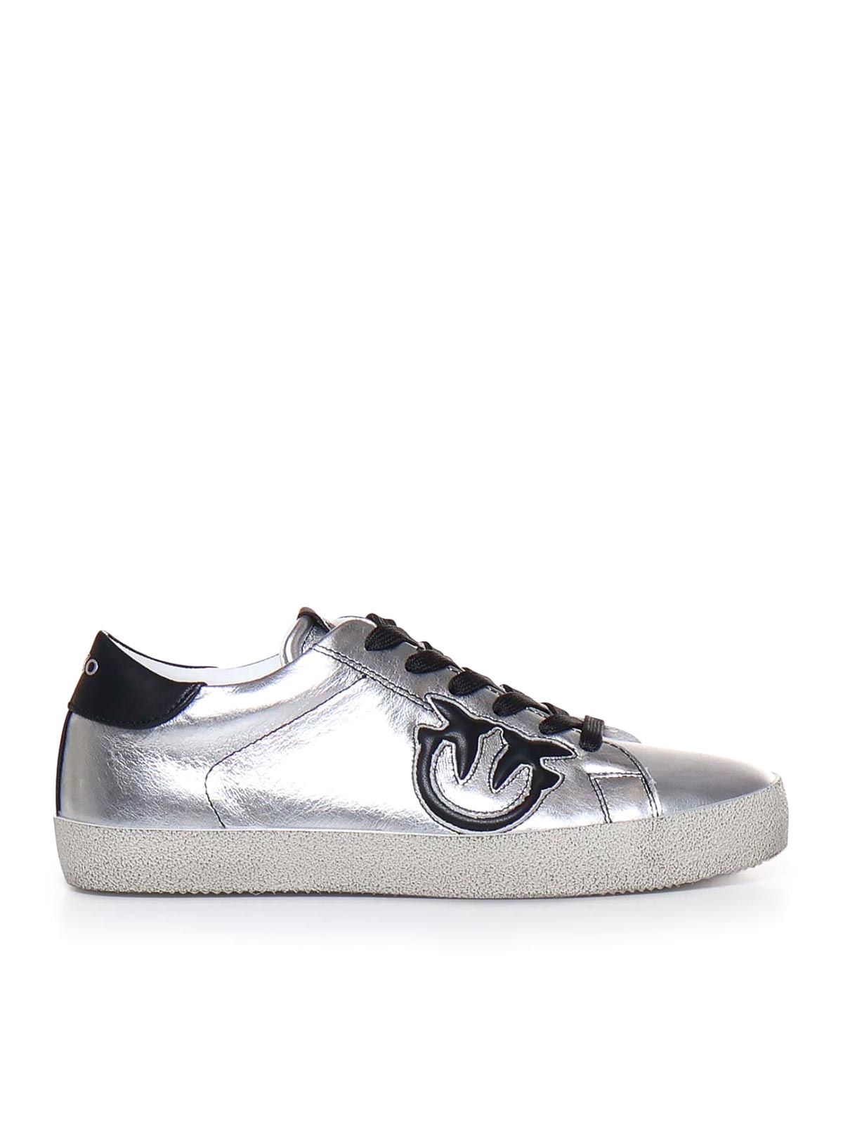 Pinko Logo sneakers - Silver - Women | 101631A12PIZ2 | thebs.com