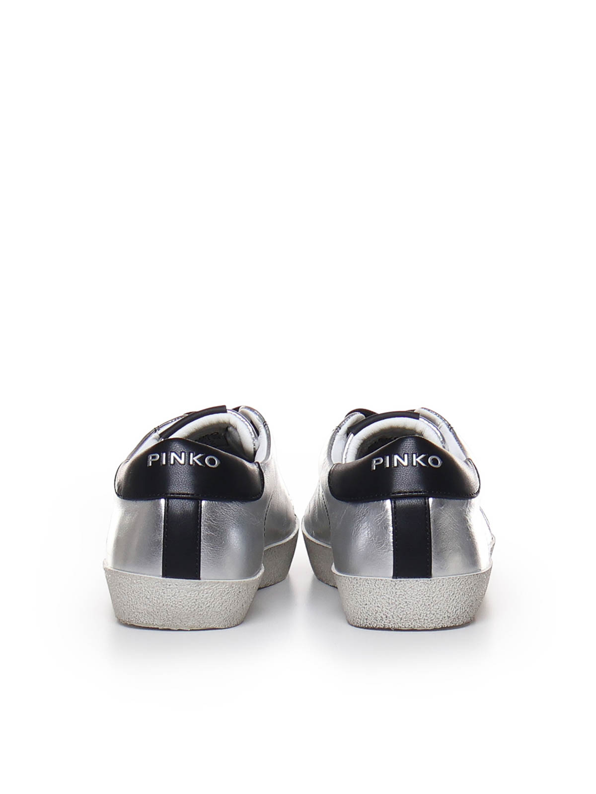 Pinko Logo sneakers - Silver - Women | 101631A12PIZ2 | thebs.com