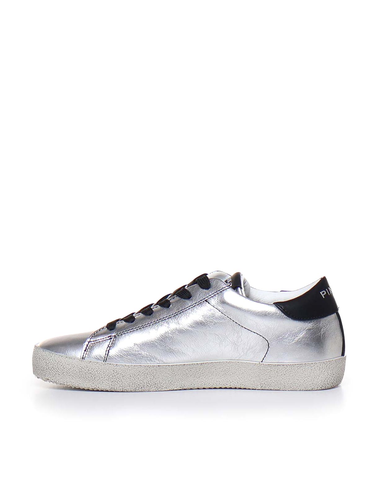 Pinko Logo sneakers - Silver - Women | 101631A12PIZ2 | thebs.com