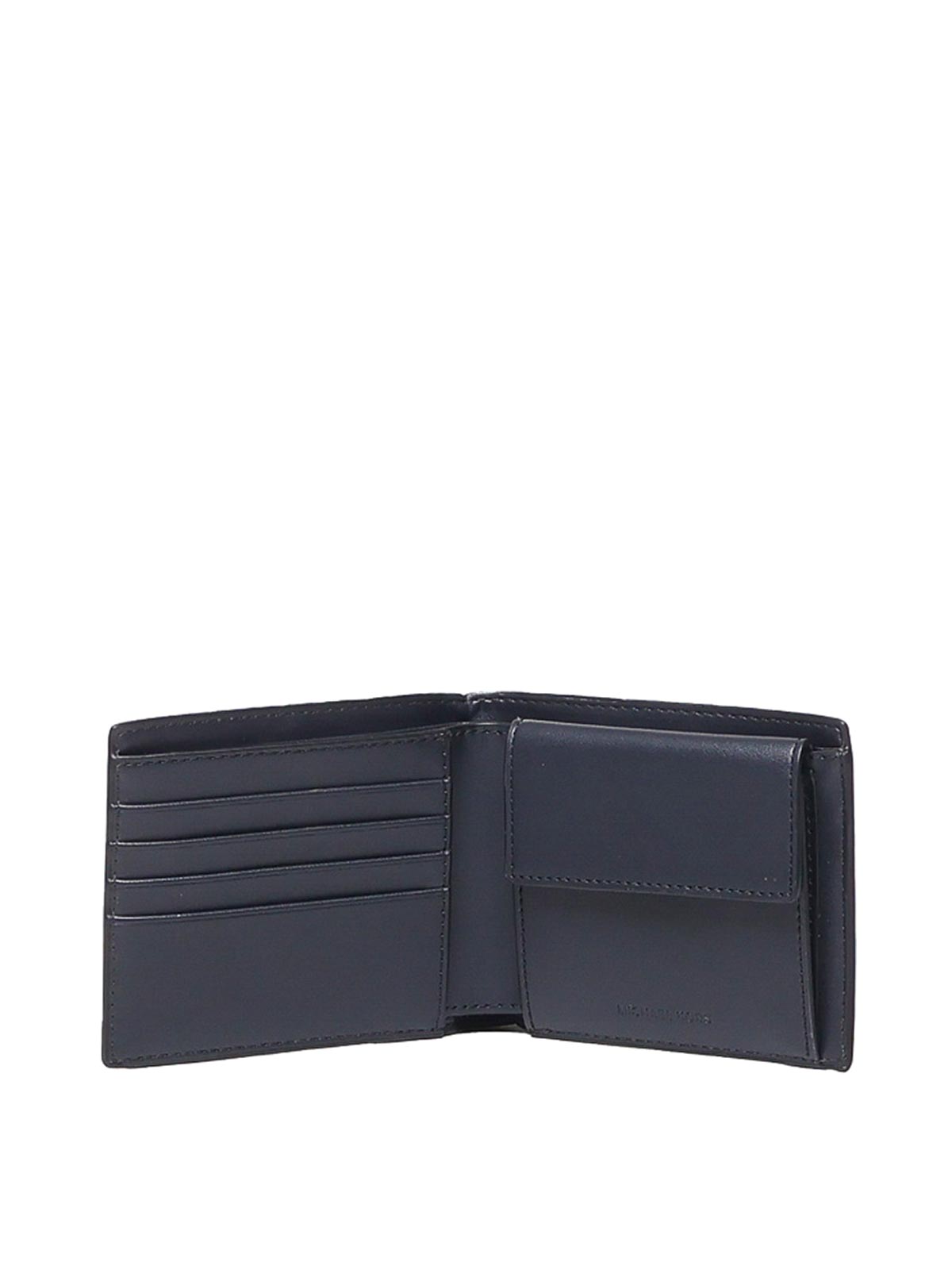 Shop Michael Michael Kors Leather Wallet In Blue