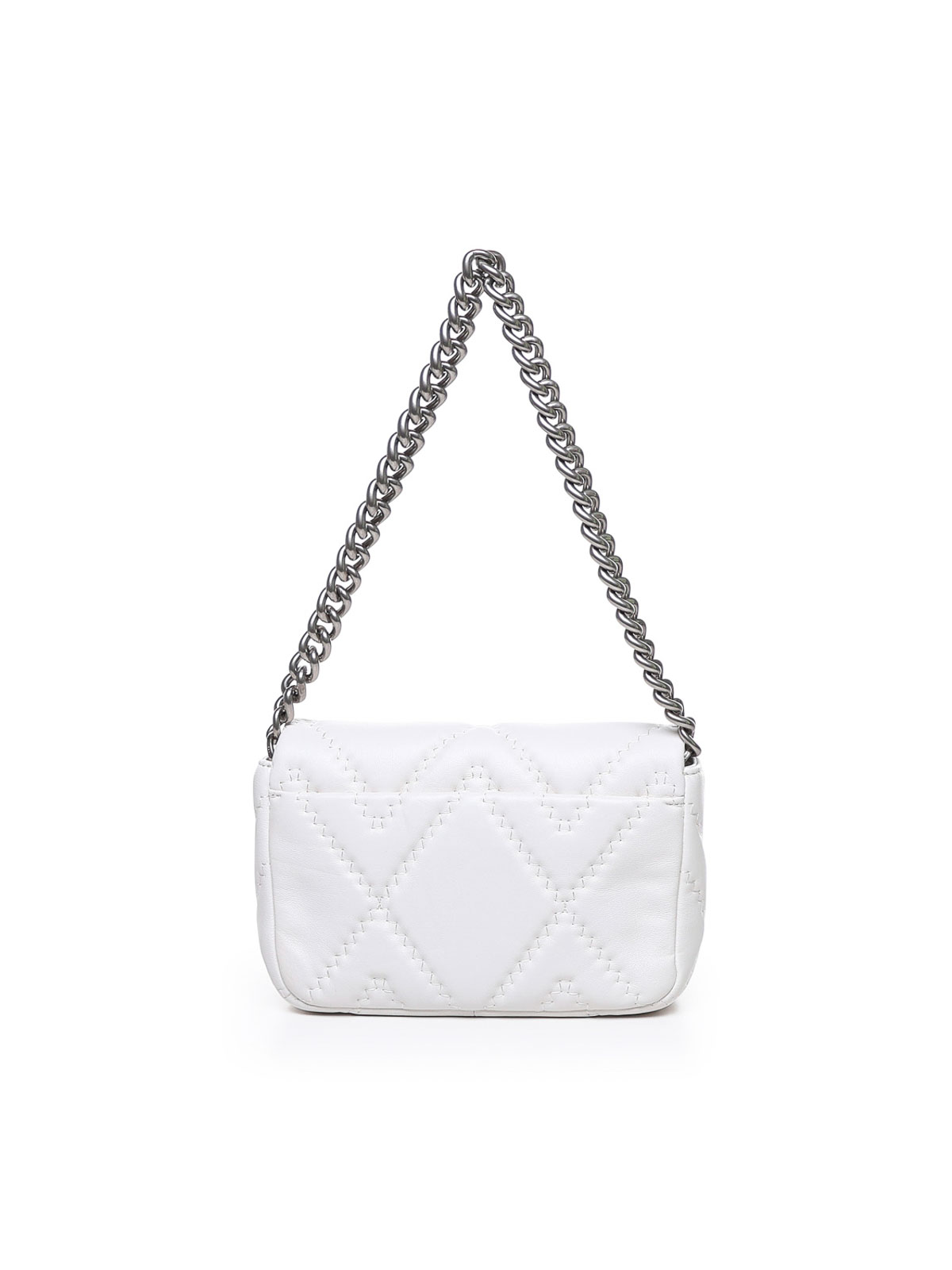 Shop Marc Jacobs J Marc Shoulder Bag In Quilted Leather In Blanco