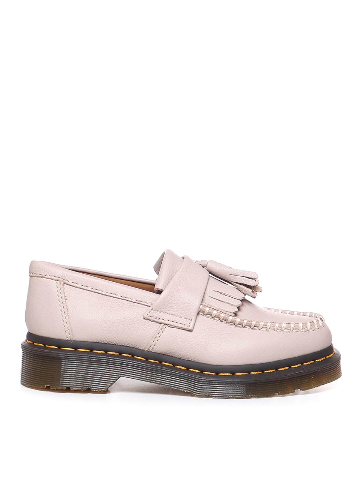 Shop Dr. Martens' Leather Moccasins With Tassels In White
