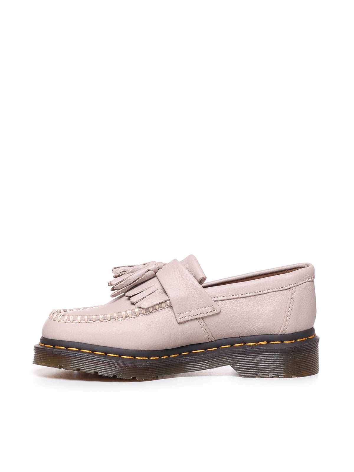 Shop Dr. Martens' Leather Moccasins With Tassels In White