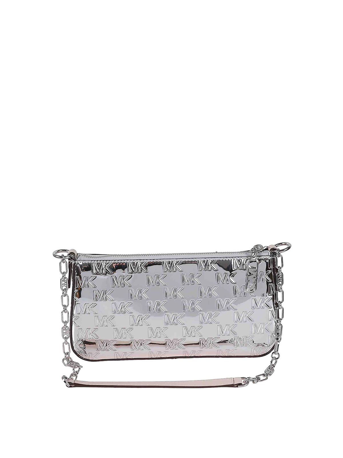 MICHAEL KORS: Michael bag in grained laminated leather - Silver | MICHAEL  KORS crossbody bags 32H0SJ6M2L online at GIGLIO.COM