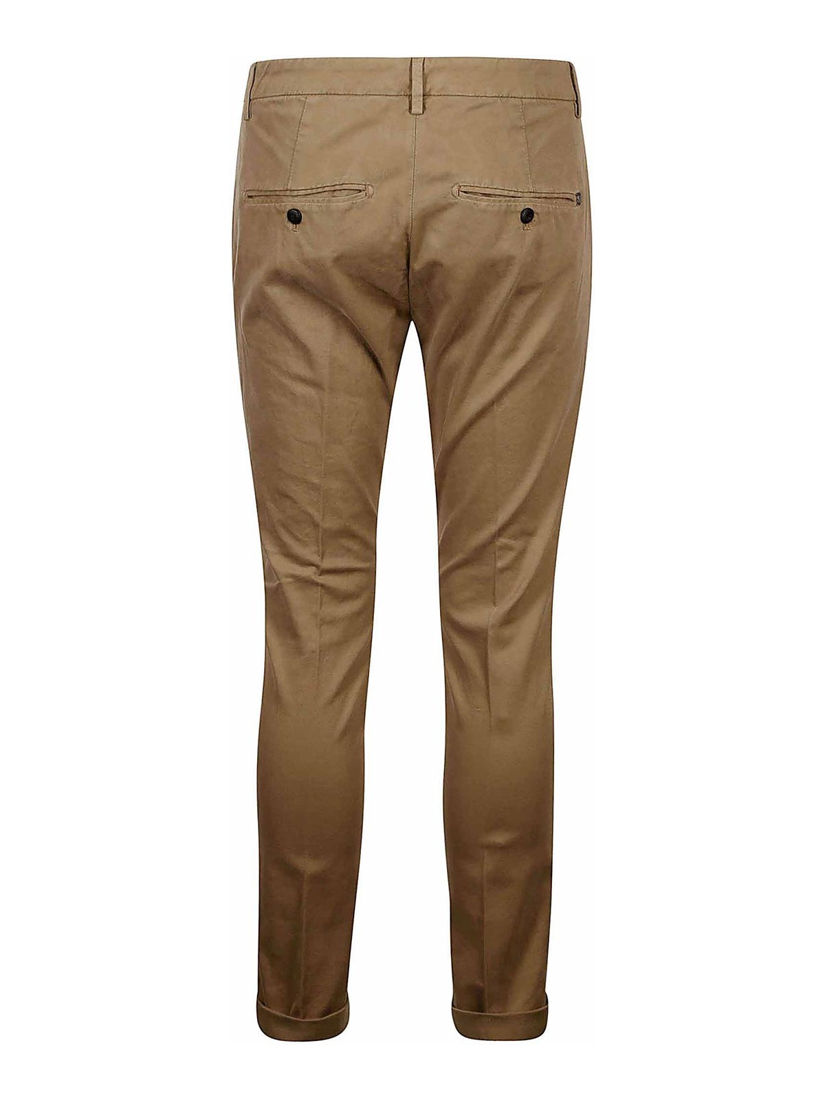 Shop Dondup Slim Chino Trousers In Beige