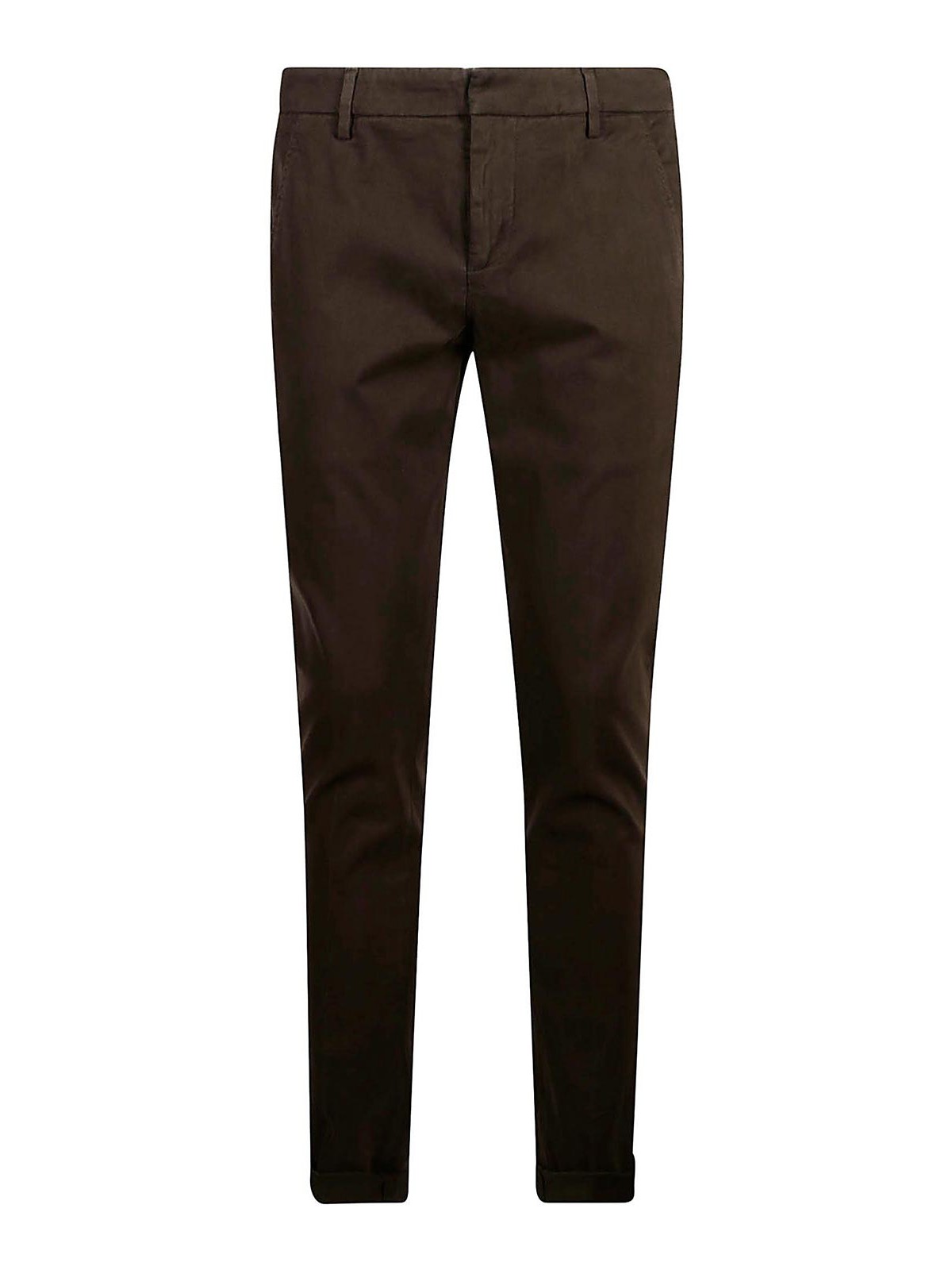 Dondup Slim Chino Trousers In Brown