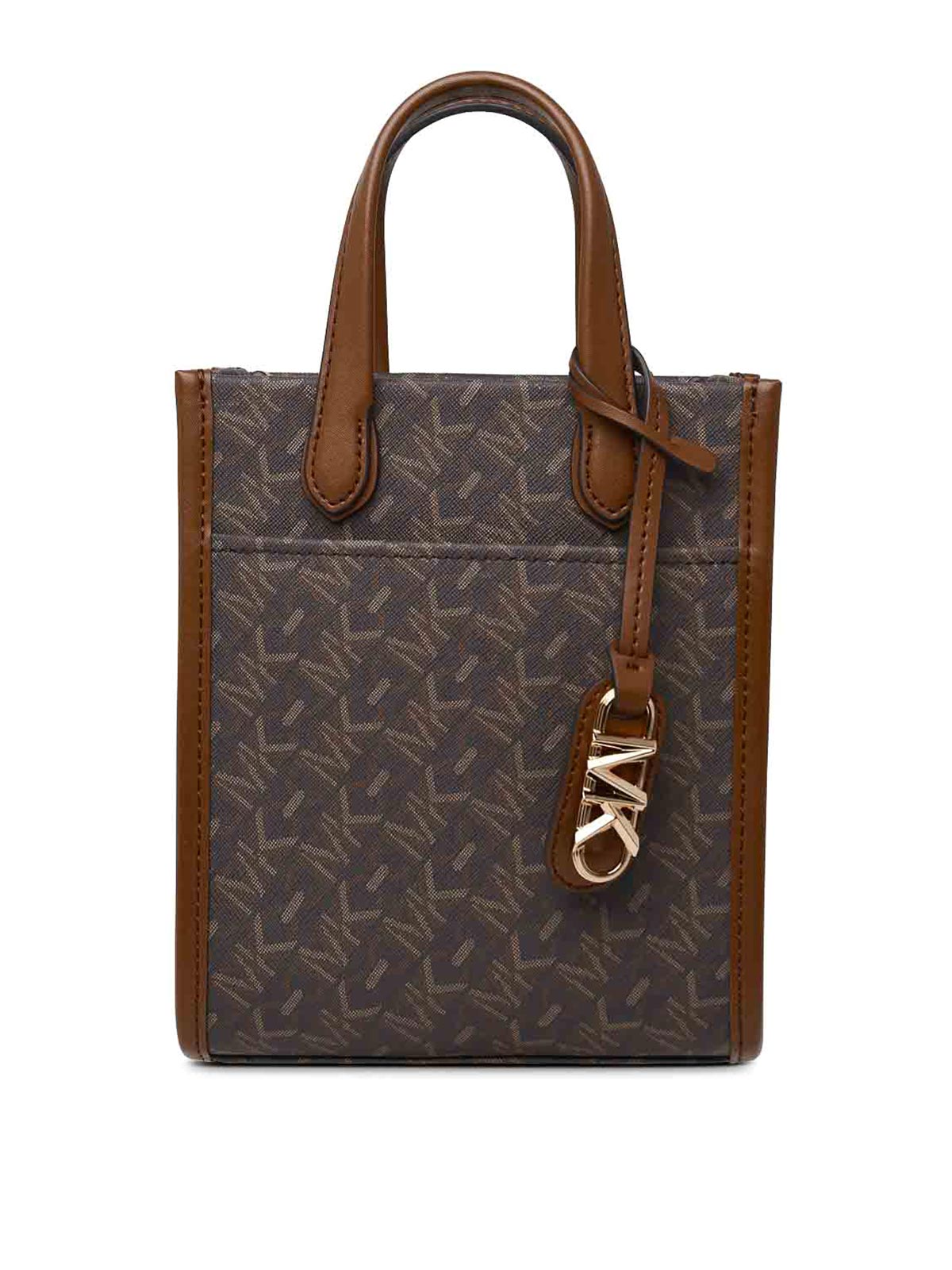 Shop Michael Kors Monogrammed Bag In Brown