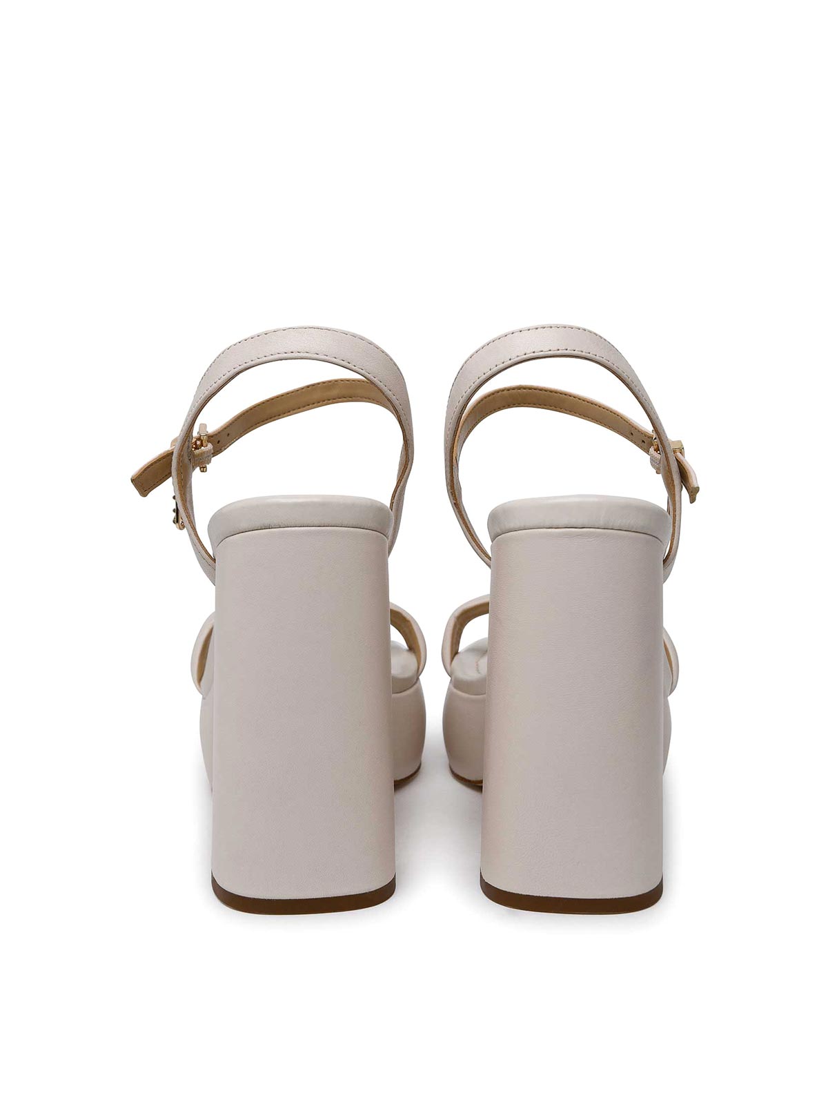 Shop Michael Kors Lavced Sandals In Cream