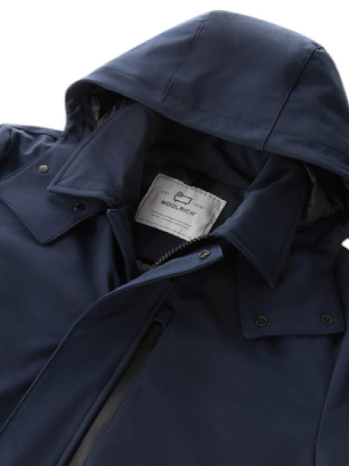 Woolrich Hooded Padded Jacket In Blue