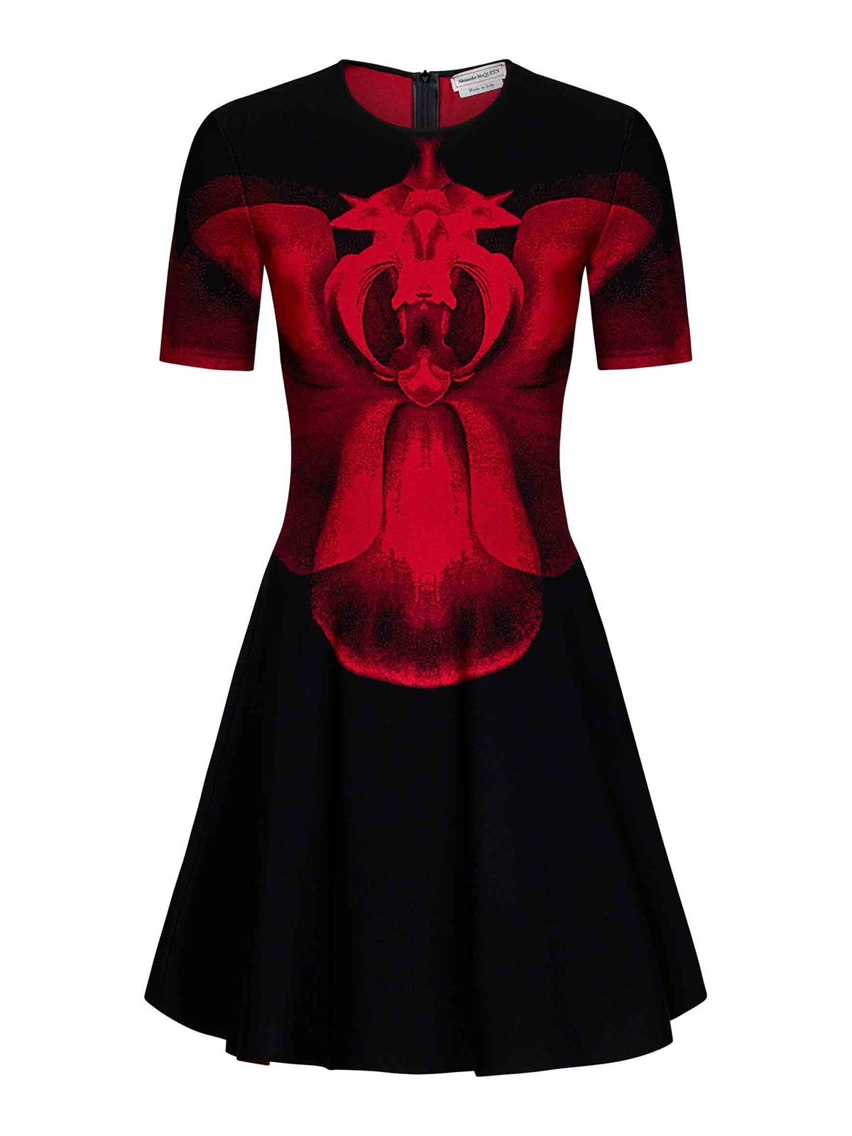 Alexander Mcqueen Black Jacquard Minidress|768824Q1A7J1023