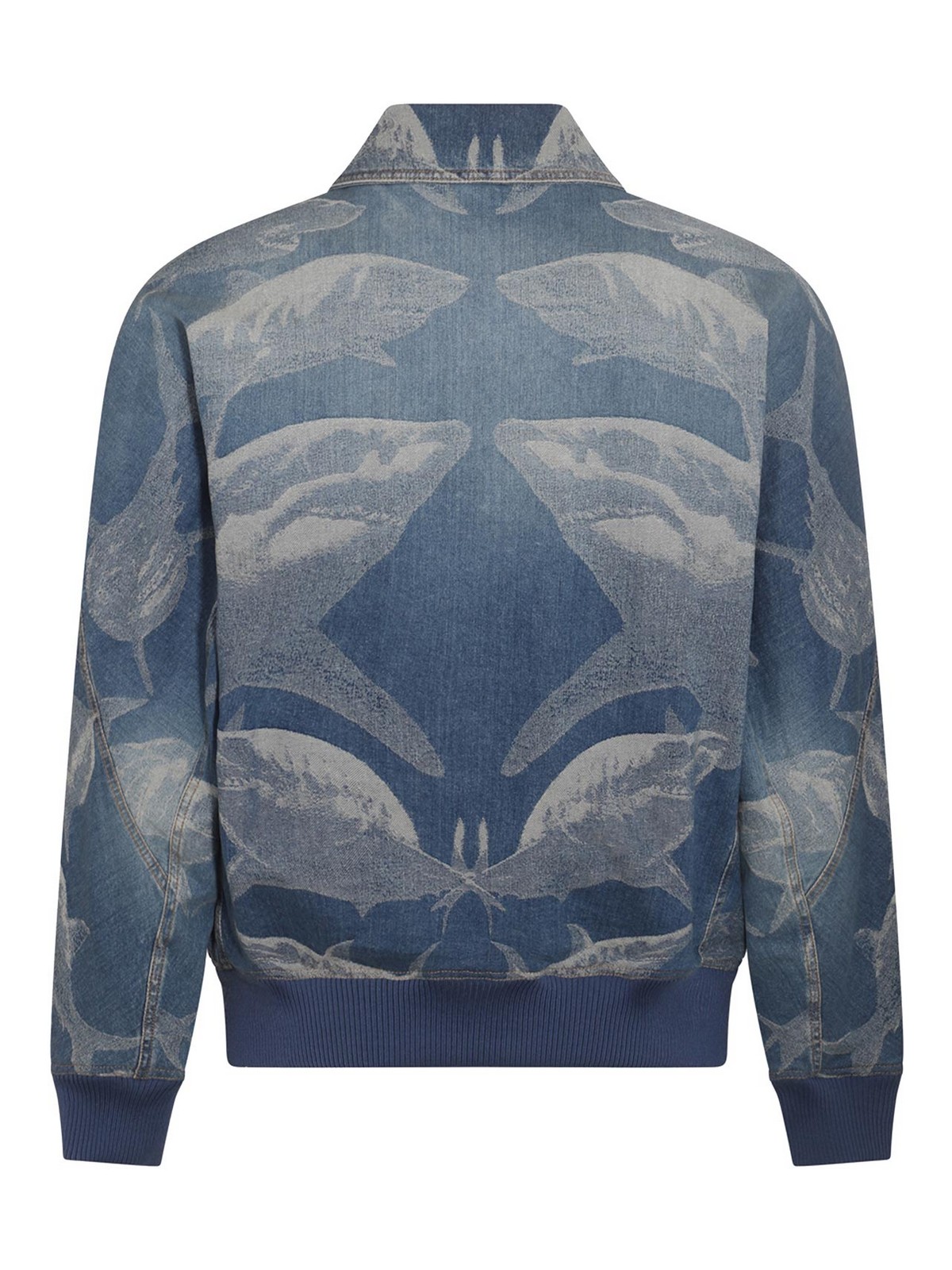 Shop Burberry Cotton Blend Denim Jacket In Azul Oscuro
