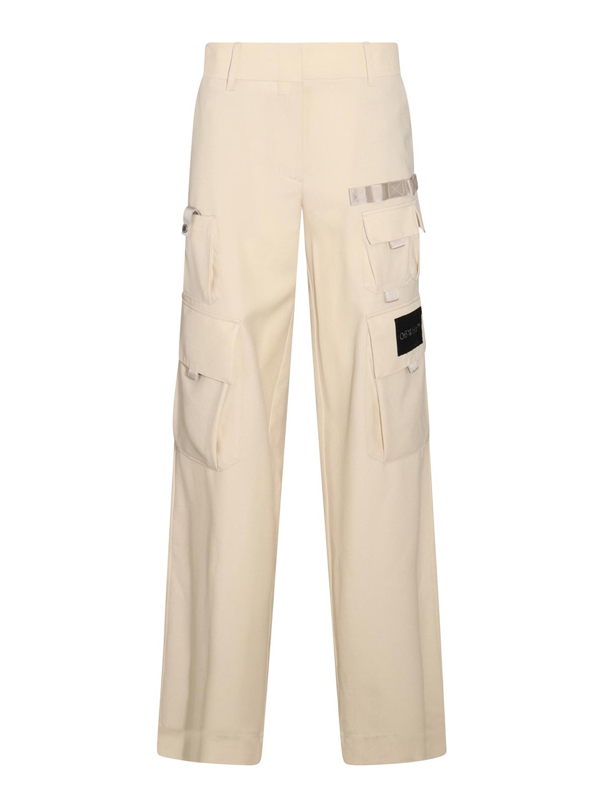 Off-white Toybox Wide-leg Cargo Trousers In Beige