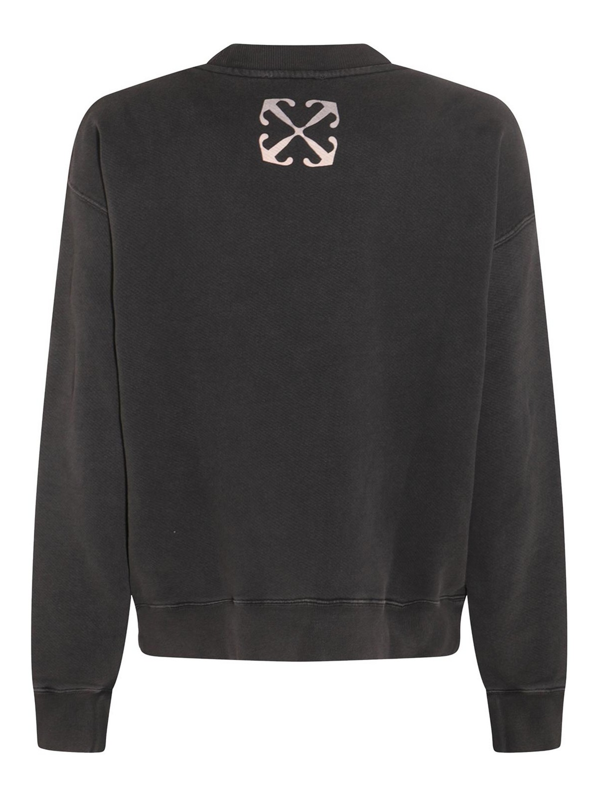 Off-White Black cotton s matthew sweatshirt|OMBA054F23FLE0131084
