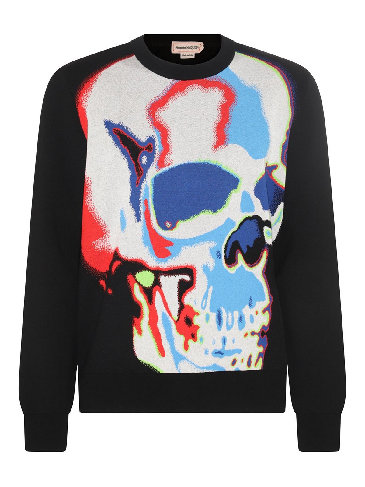 Shop Alexander Mcqueen Skull Graffiti Sweatshirt In Negro