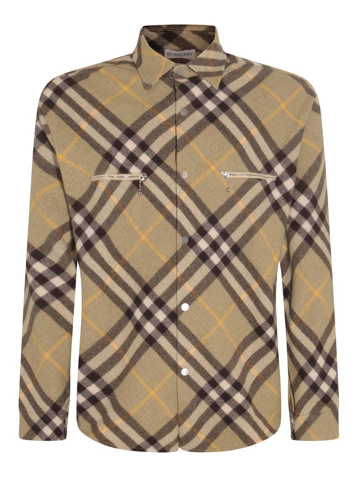 Burberry Hunter ip check wool blend shirt - Black - Men