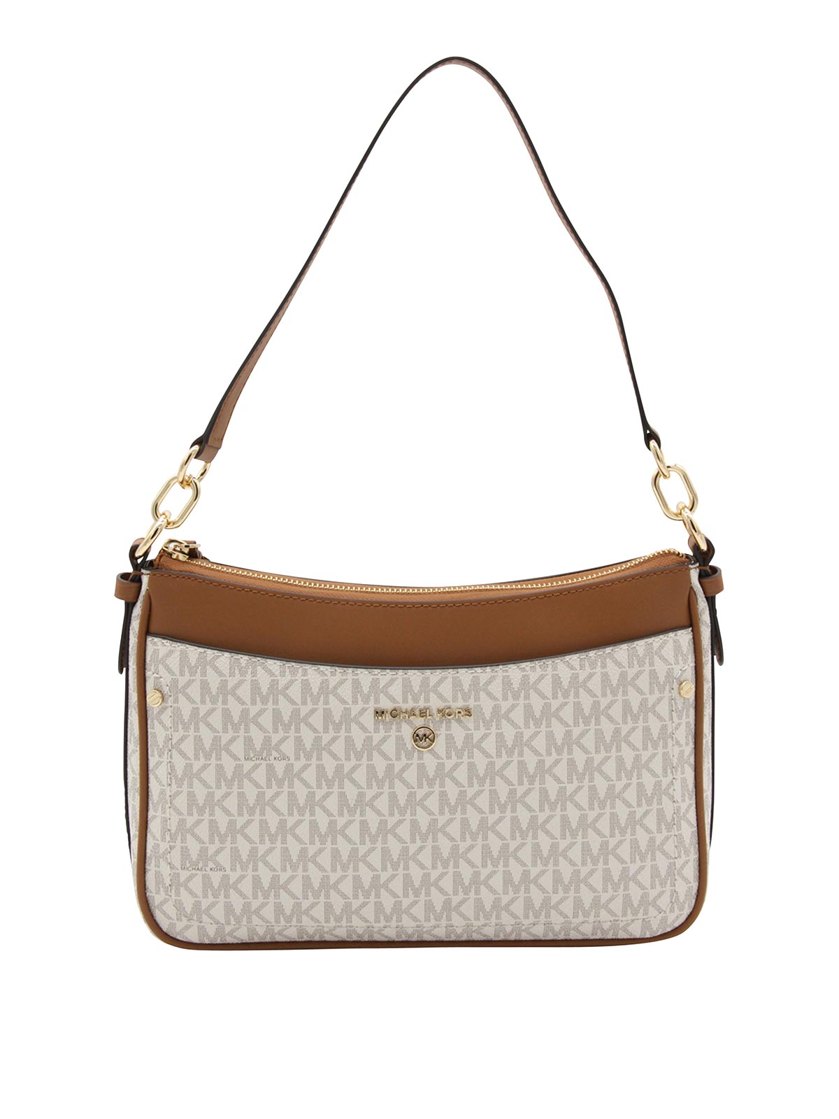 Michael Michael Kors Beige jet set charm medium shoulder bag