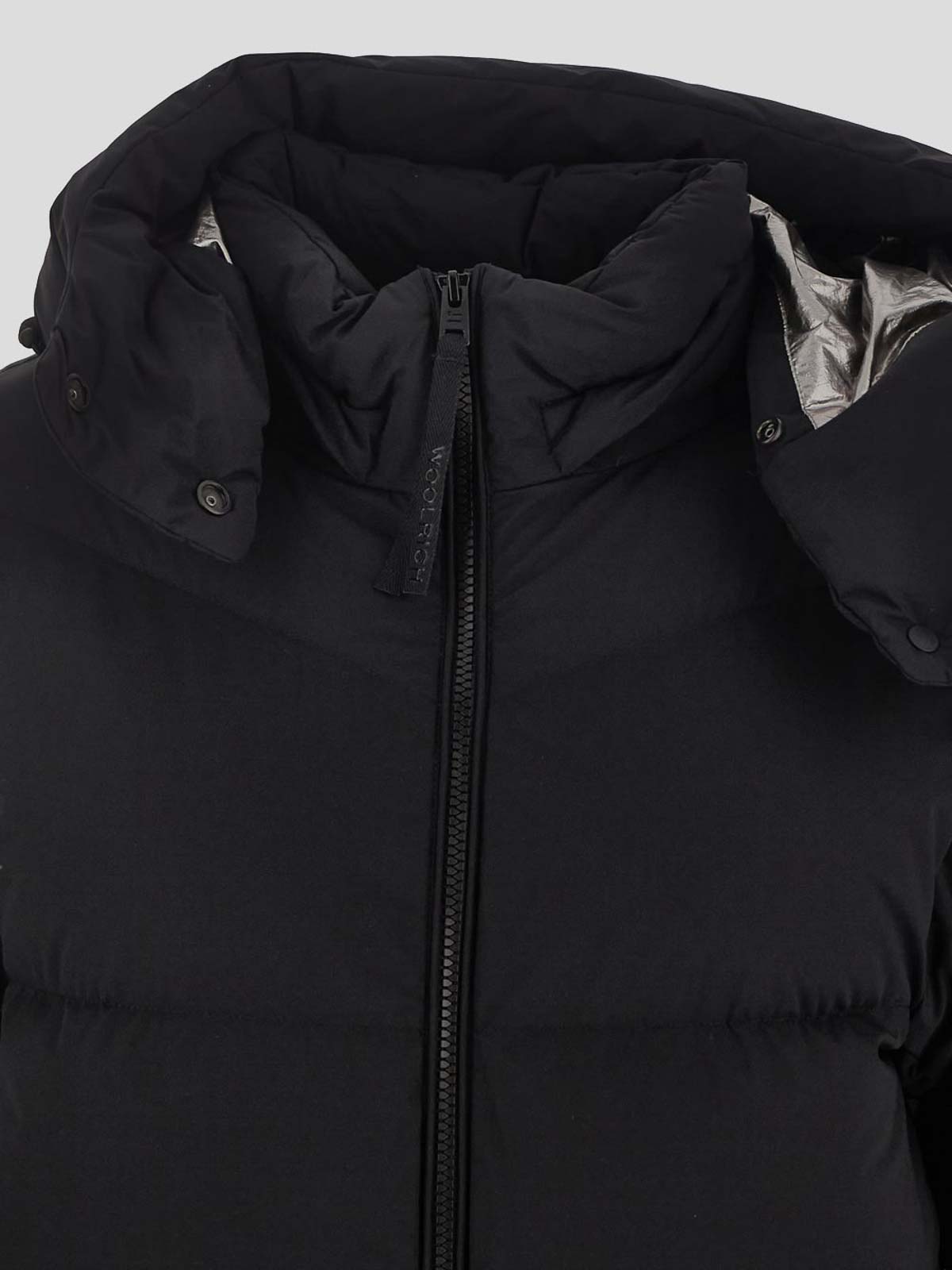 Shop Woolrich Puffer Jacket In Black Matt Blend