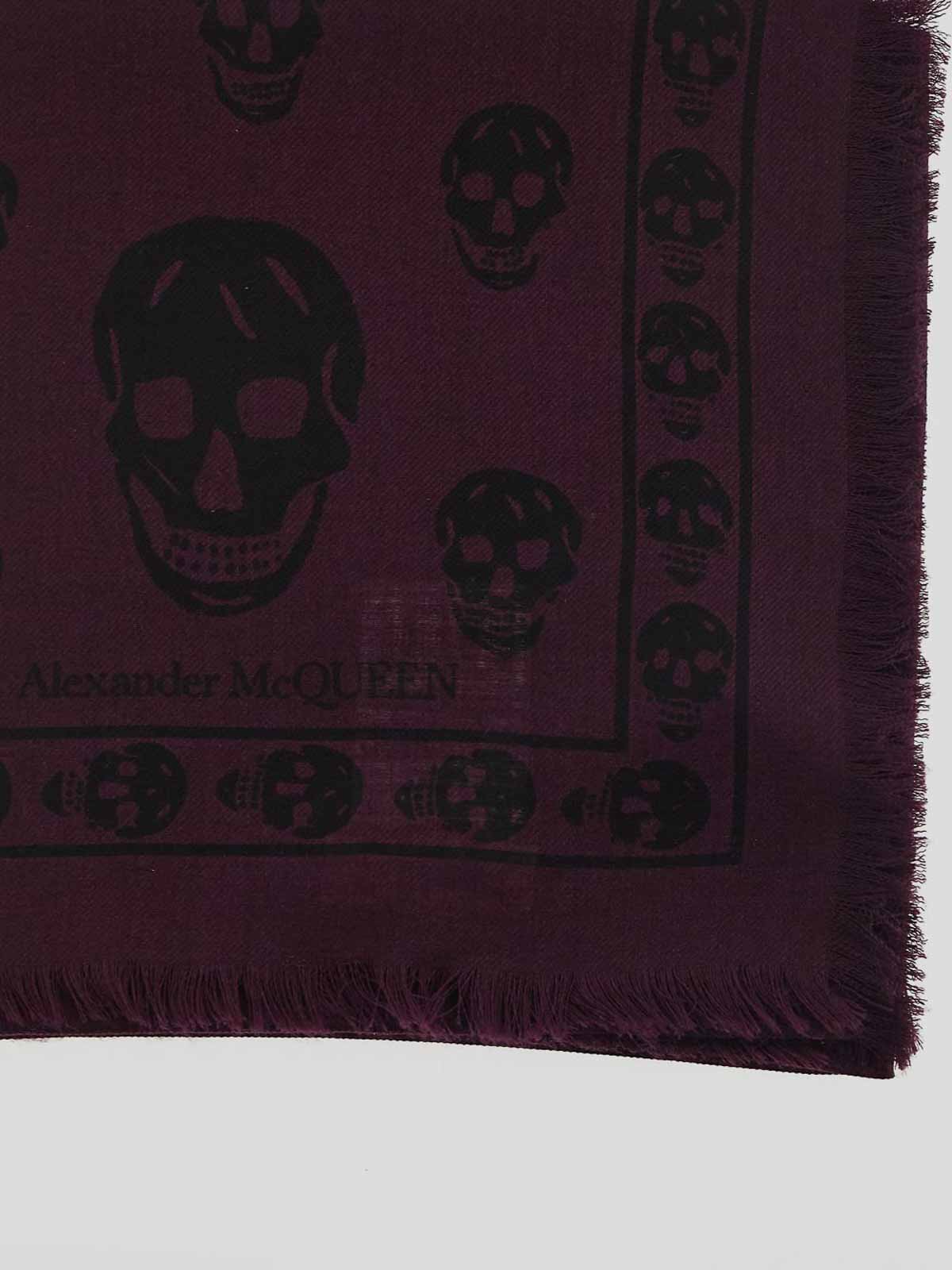 Alexander mcqueen purple hot sale skull scarf