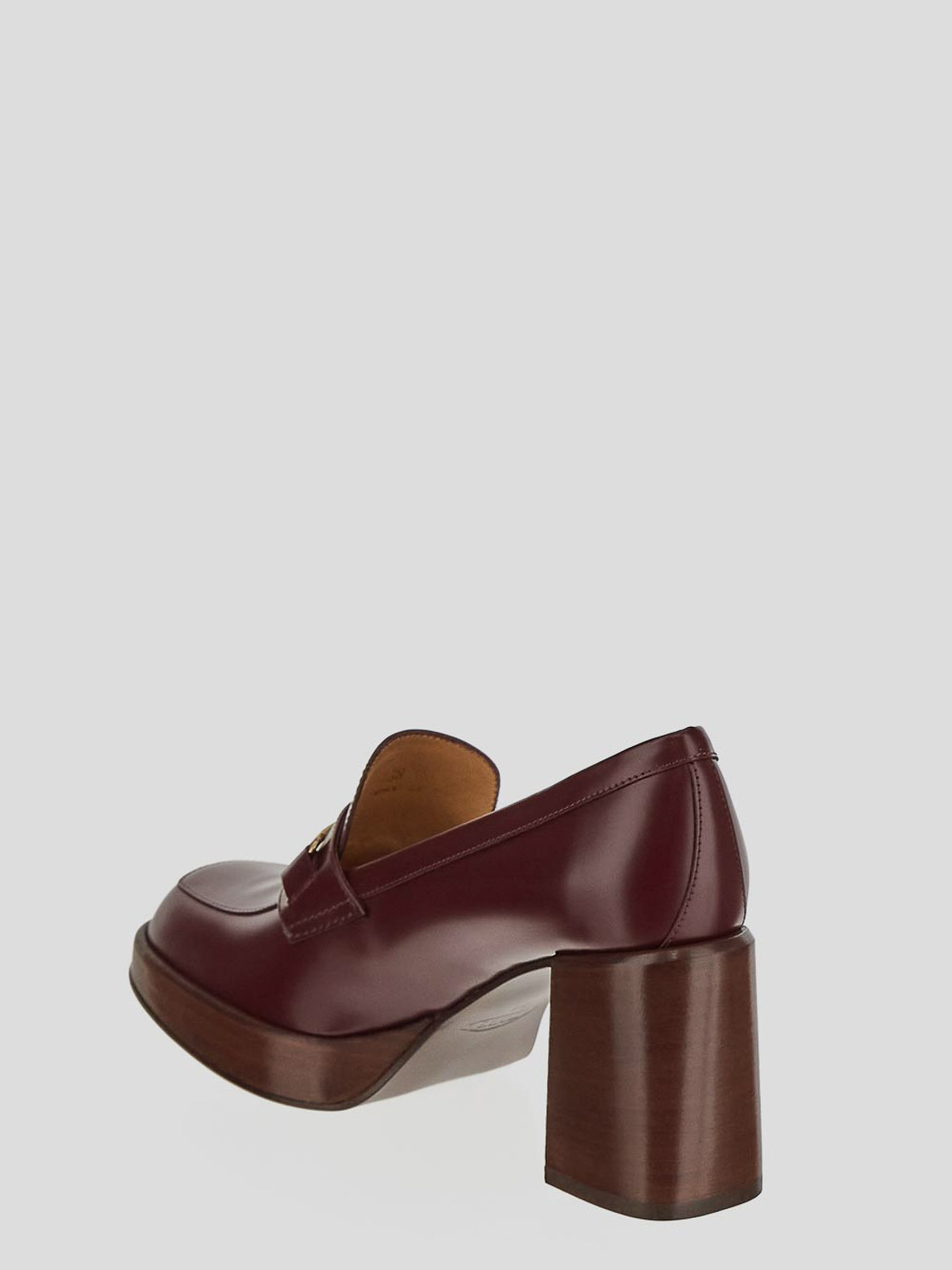 Shop Tod's Heeled Loafers In Burdeos