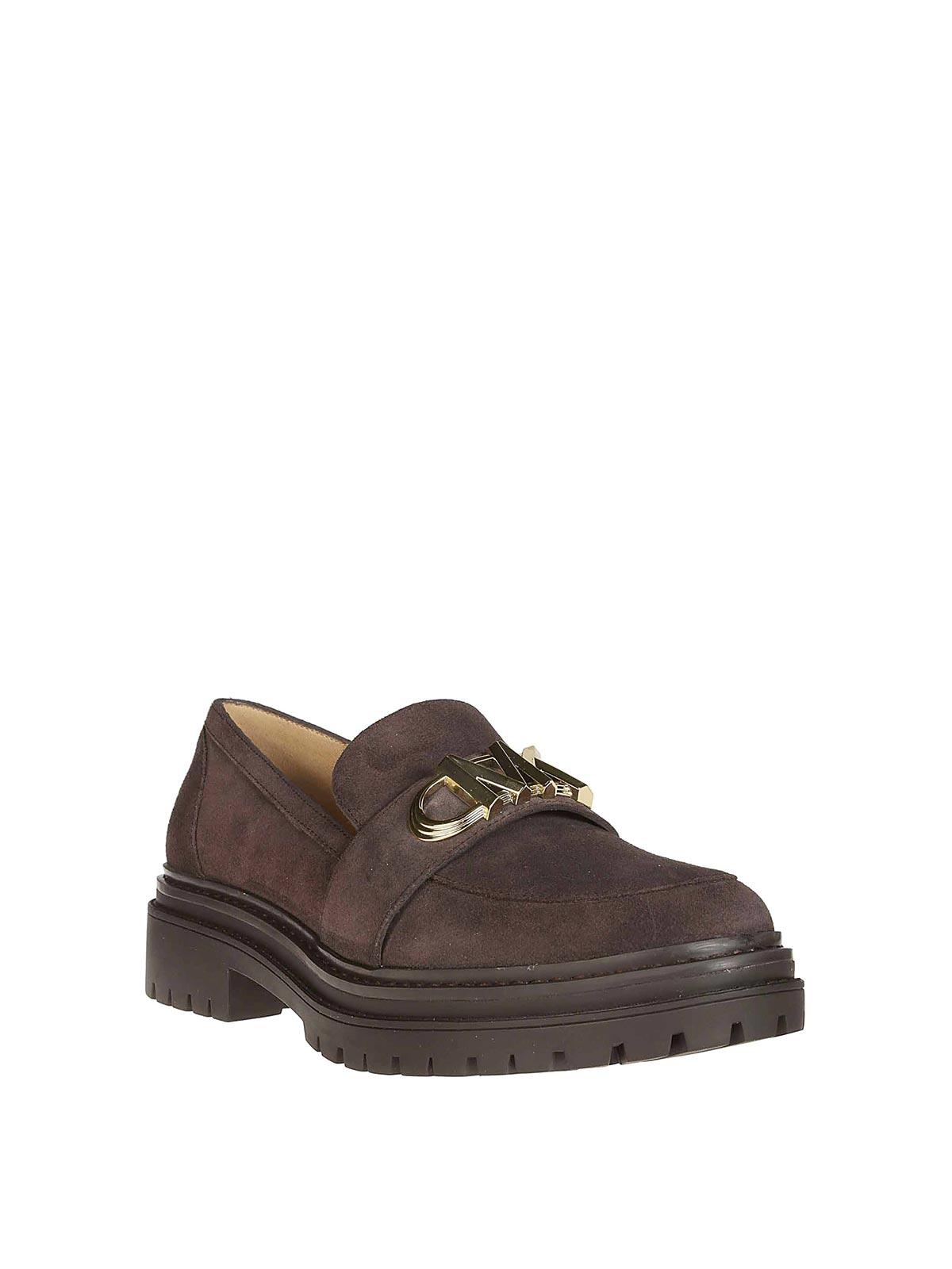 Shop Michael Kors Parker Suede Loafers In Brown