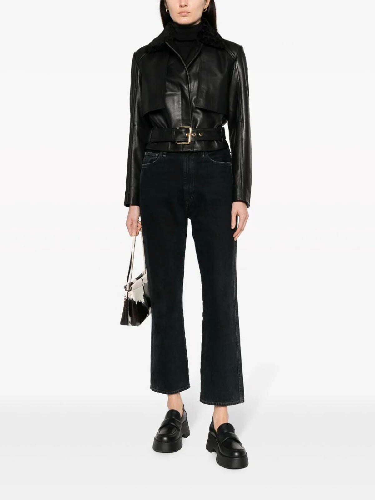 Pinko `geppetto` leather jacket - Black - Women | 101740A14ZZ99
