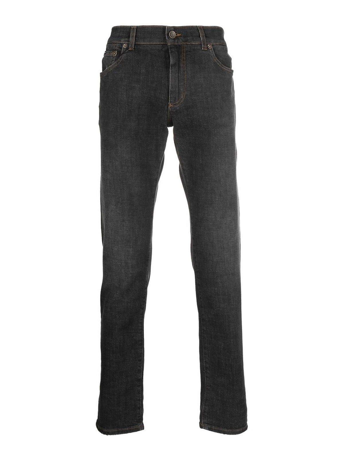 Dolce & Gabbana Logo-Plaque Jeans - Grey - Men|GY07CDG8FQ0S9001