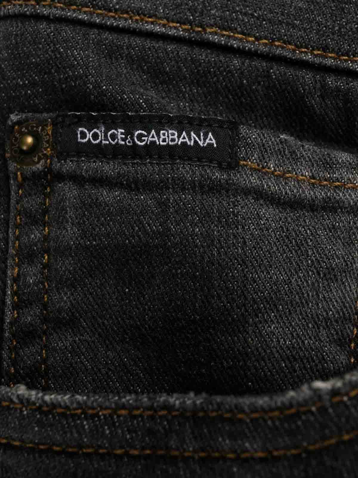 Bootcut jeans Dolce & Gabbana - Logo-Plaque Jeans - GY07CDG8FQ0S9001