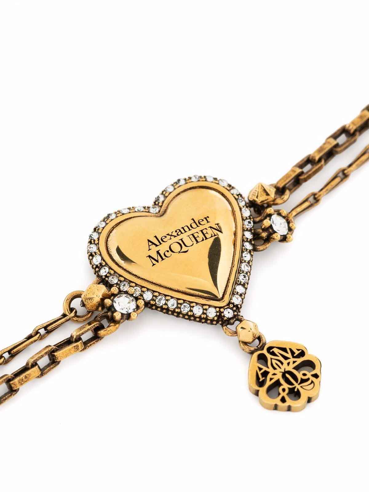 Alexander Mcqueen Heart chain bracelet - Gold | 700556J160T7114