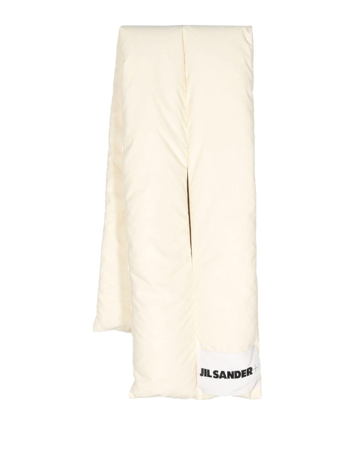 Jil Sander Logo-patch Padded Scarf In White