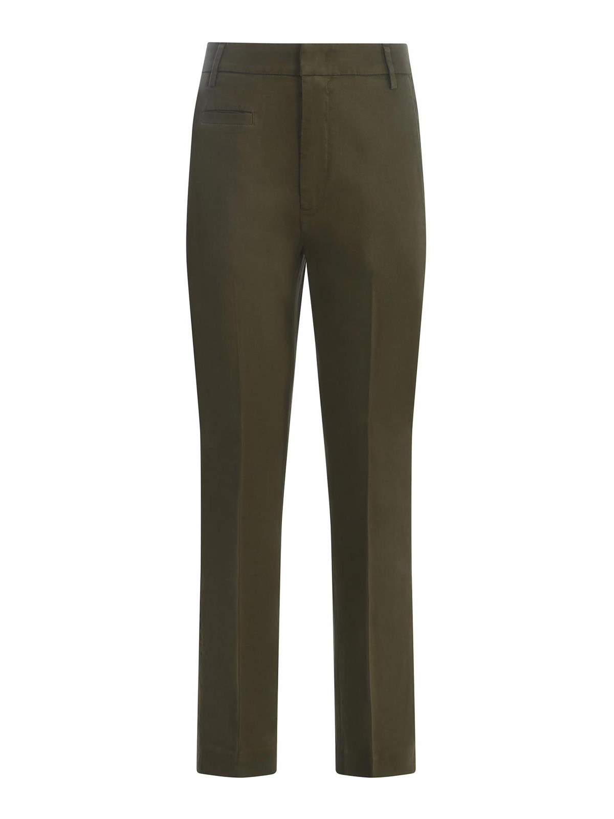 Dondup Trousers  In Stretch Cotton In Green