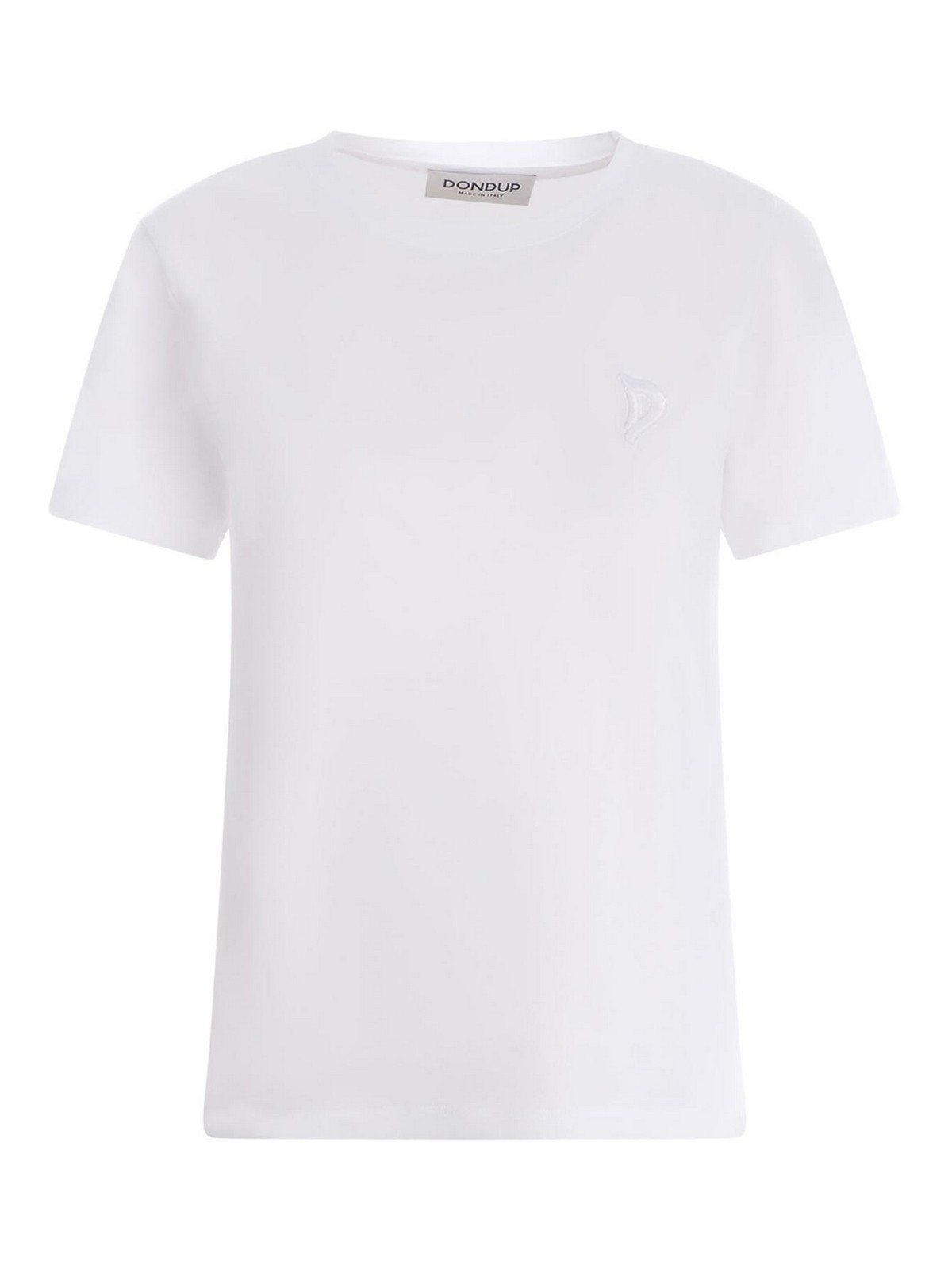 Shop Dondup T-shirt Onup  In Cotton In White